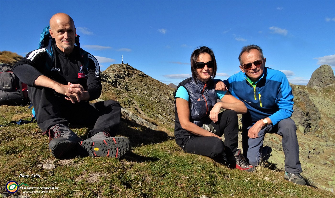 62 Terminata la ripida salita eccoci in cresta di vetta di Cima di Valle Pianella.JPG -                                
